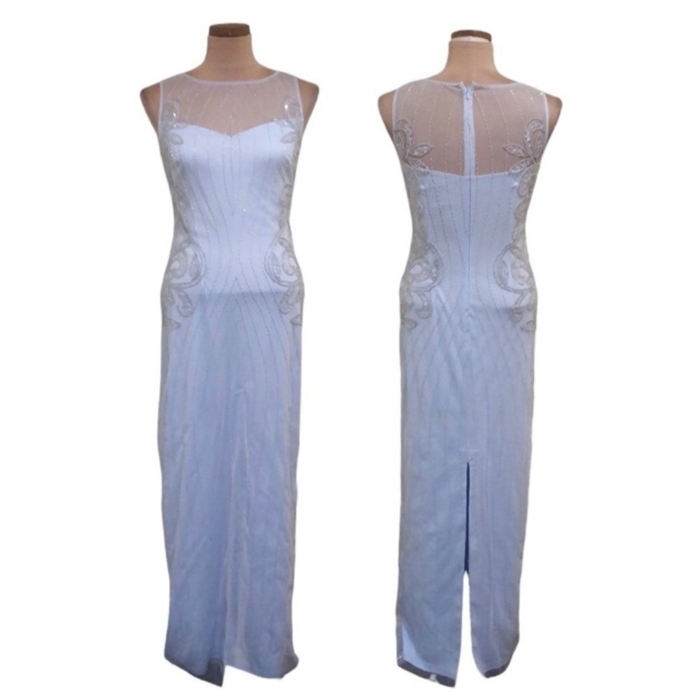 NEW WITH DEFECT Adrianna Papell Studio Maxi Dress Size 6 Serenity Blue Gown